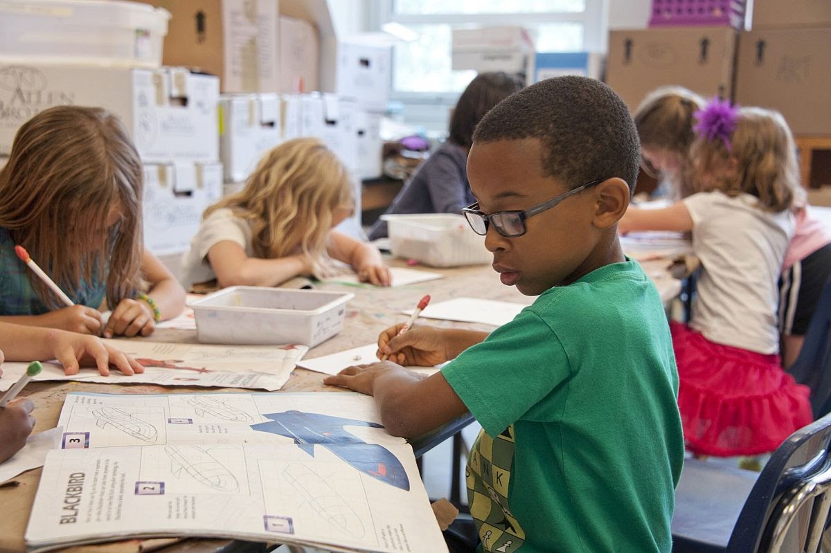 child coloring; substitute teachers concept