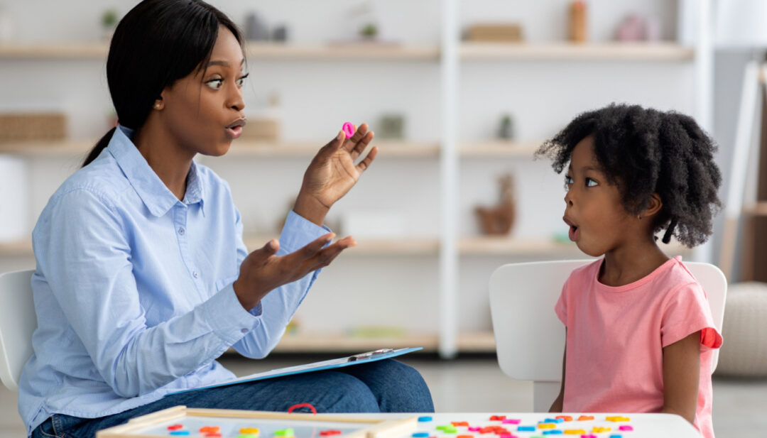 kids talking in classroom